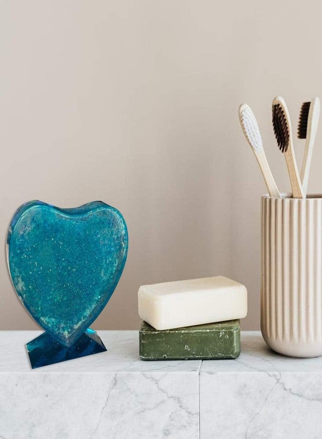 PEACORA Heart & Photo Frame Mould Combo - Large Resin Mold Silicone Set for Epoxy Casting DIY Craft Kit - Heart Shape & Rectangle Molds for Photos Display Tool Art - Image 4